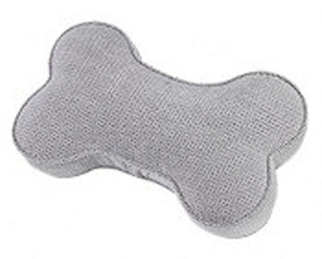 Bowsers Dog Bed Pillow in Microvelvet-Silver Treats (silver trts) 19""x11""x3