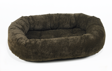 Bowsers Donut Dog Bed Microvelvet XL-Chocolate Bones