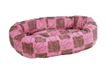 Bowsers Donut Dog Bed Microvelvet Extra Small-Tickled Pink