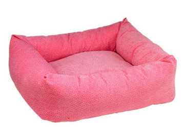 Bowsers Dutchie Microvelvet Dog Bed Large-Flamingo Bones LRG