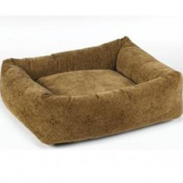 Bowsers Dutchie Microvelvet Dog Bed Small-Pecan Filigree SML
