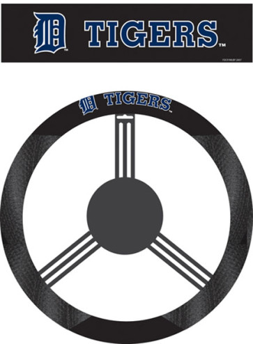 BSI MLB Team Poly-Suede Steering Wheel Cover Major League Basbell Teams-Detroit Tigers