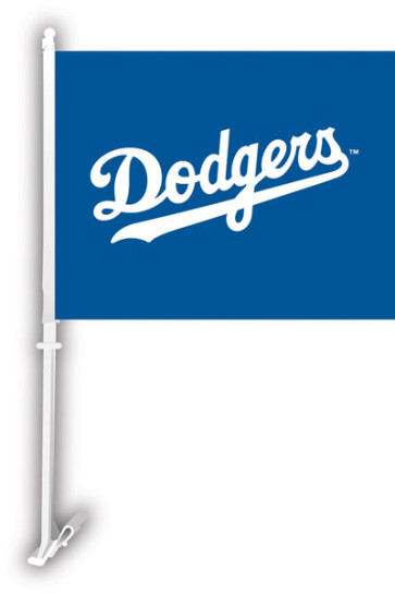 BSI MLB Team Car Flag W Wall Brackett Major League Baseball Teams-Los Angeles Dodgers