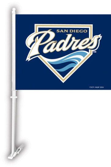 BSI MLB Team Car Flag W Wall Brackett Major League Baseball Teams-San Diego Padres