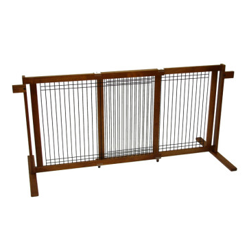 Crown Pet Products Tall Freestanding Pet Gates with Security Arm-Small Span