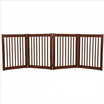 Dynamic Accents 32" 4 Panel Free Standing EZ Gate-Mahogany