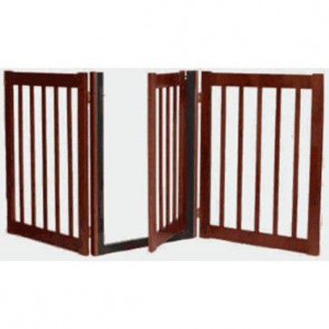 Dynamic Accents 32"  Walk-Through 3 Panel Free Standing Gate-Mahogany