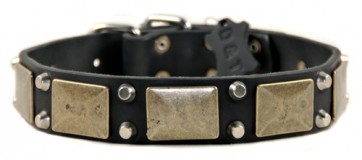 Dean and Tyler The Antique Dog Colar Black-23in-25in