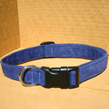The Good Dog Company Hemp Corduroy Collar Collection-Blue 1/2"" XSmall Collar