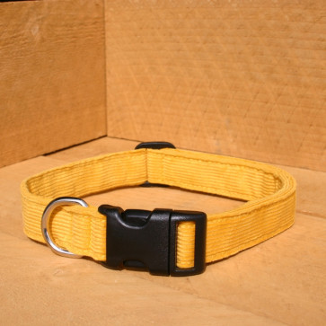 The Good Dog Company Hemp Corduroy Collar Collection-Marigold 3/4"" Small Collar