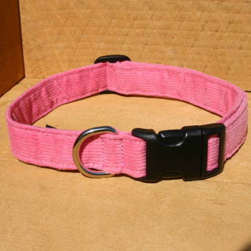The Good Dog Company Hemp Corduroy Collar Collection-Pink 1/2"" Small Collar