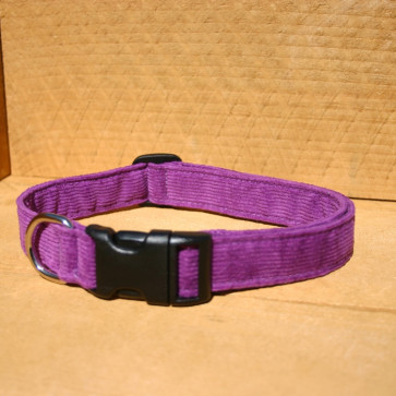 The Good Dog Company Hemp Corduroy Collar Collection-Plum 3/4"" Small Collar