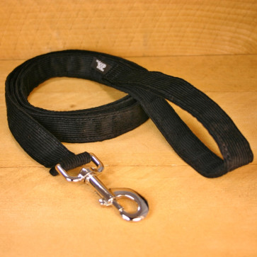 The Good Dog Company Hemp Corduroy Leash Collection-Black 3/4"" Hemp Corduroy 6 Ft.Leash