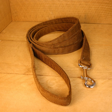 The Good Dog Company Hemp Corduroy Leash Collection-Bronze 3/4"" Hemp Corduroy - 6 Ft. Leash