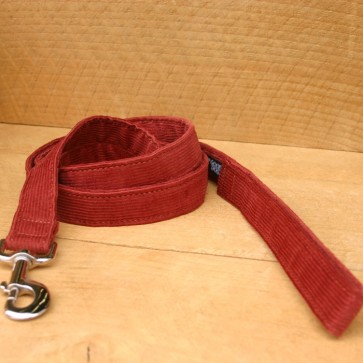 The Good Dog Company Hemp Corduroy Leash Collection-Rust 3/4""Hemp Corduroy - 6 Ft. Leash