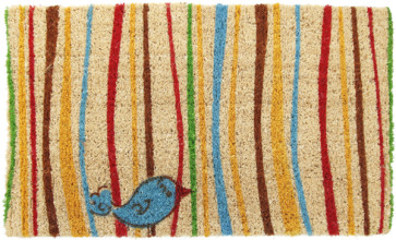 Imports Unlimited Entryways Little Groovy Bird Hand Woven Coir Doormat