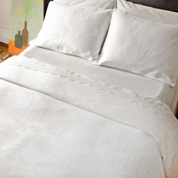 Sea Spray Twin Coverlet White - by LaMont Home