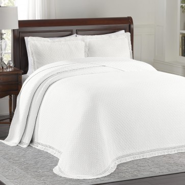 Woven Jacquard Standard Sham White - by LaMont Home