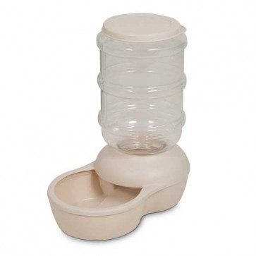 Petmate Le Bistro Feeder Small 2 lbs Bleached Linen 5.7 x 9.5 x 9.7 PTM24294