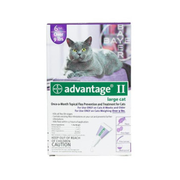 Advantage Flea Control for Cats and Kittens Over 9 lbs 6  Month Supply PURPLE-20-6