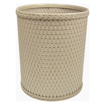 Chelsea Collection Decorator Color Round Wicker Wastebasket - Mocha WCR-R426MO