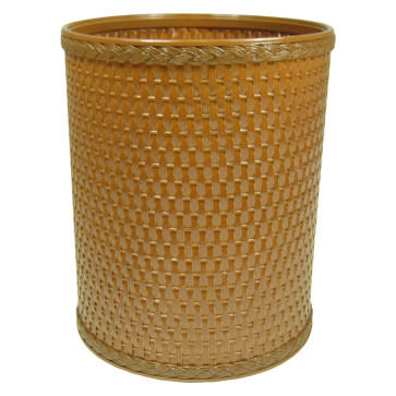 Chelsea Collection Decorator Color Round Wicker Wastebasket - Nutmeg WCR-R426NM