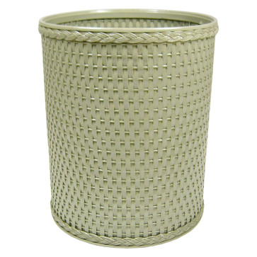 Chelsea Collection Decorator Color Round Wicker Wastebasket - Sage Green WCR-R426SG