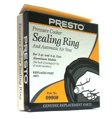 Presto Preasure Cooker Sealing Ring / Gasket & Air Vent 09909