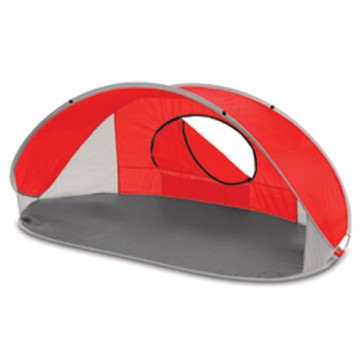 Picnic Time Manta Portable Sun Shelter Shade Tent-Red/Gray/Silver