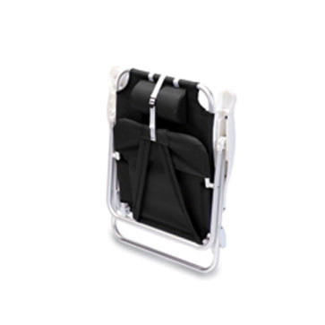 Picnic Time Monaco Folding Beach Chair-Black