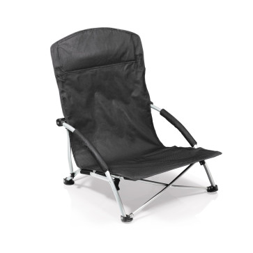 Picnic Time Tranquility Chair Portable Beach Chair Black