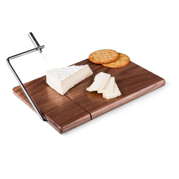 Picnic Time Meridian Black Walnut Cutting Board and Cheese Slicer Black Walnut