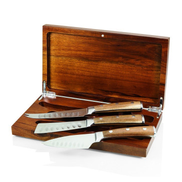 Picnic Time Tridente Cheese Tools Set Acacia