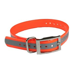 The Buzzard's Roost Reflective Collar Strap 1" Orange 