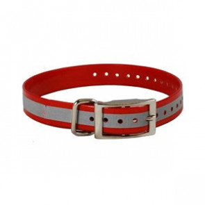 The Buzzard's Roost Reflective Collar Strap 1" Red 