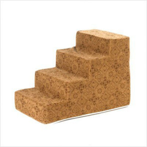 Bowsers Designer Pet Steps in two sizes and multipl colors-Pecan Filigree 4 Step