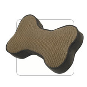 Bowsers Dog Bed Pillow in Microvelvet-Green Apple Bones (celery) 19""x11""x3