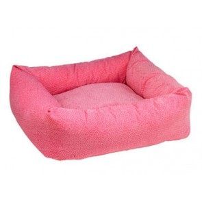 Bowsers Dutchie Microvelvet Dog Bed Medium-Flamingo Bones MED