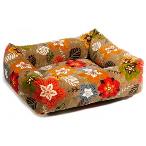 Bowsers Dutchie Microvelvet Dog Bed Medium-Garden MED