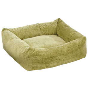 Bowsers Dutchie Microvelvet Dog Bed Medium-Green Apple Bones MED