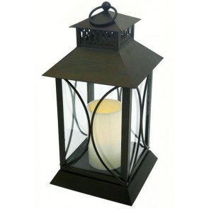 Flipo Flameless Candle Neuporte Flameless Candle Lantern w timer in two colors-OIL RUBBED BRONZE