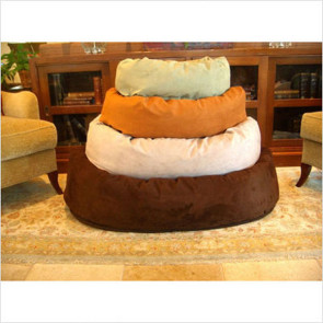 Majestic Pet Products Suede Bagel Dog Pet Bed In Four Colors-32"" Chocolate