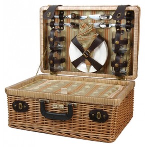 Picnic and Beyond Willow Picnic Basket - The Terazzo Basket for 4