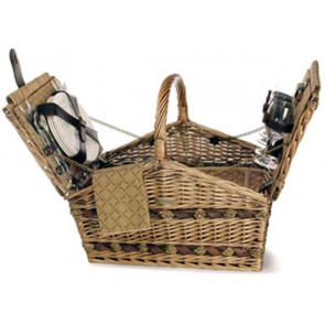 Picnic and Beyond Willow Picnic Basket - The Estate Elite Basket