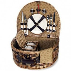 Picnic and Beyond Willow Picnic Basket - The Estate Basket for 2
