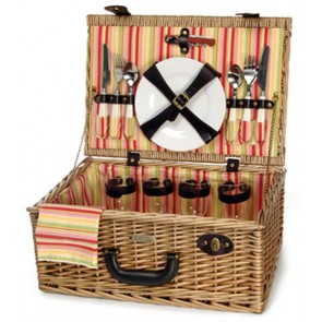 Picnic and Beyond Willow Picnic Basket - The Terazzo Carrier for four