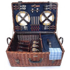 Picnic and Beyond Willow Picnic Basket - The Riviera Collection - A