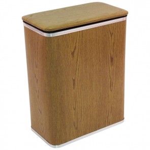 Woodgrain Vinyl Hamper - Oak/Silver WCR-233OASV