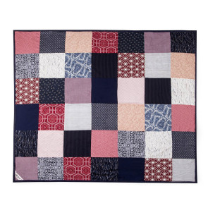Picnic Time Festival Blanket Patchwork Amercian Made Red, White, Blue Patchwork