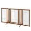 Richell Premium Plus Freestanding Pet Gate with Door Brown 34 - 63" x 26 - 20.5" x 32